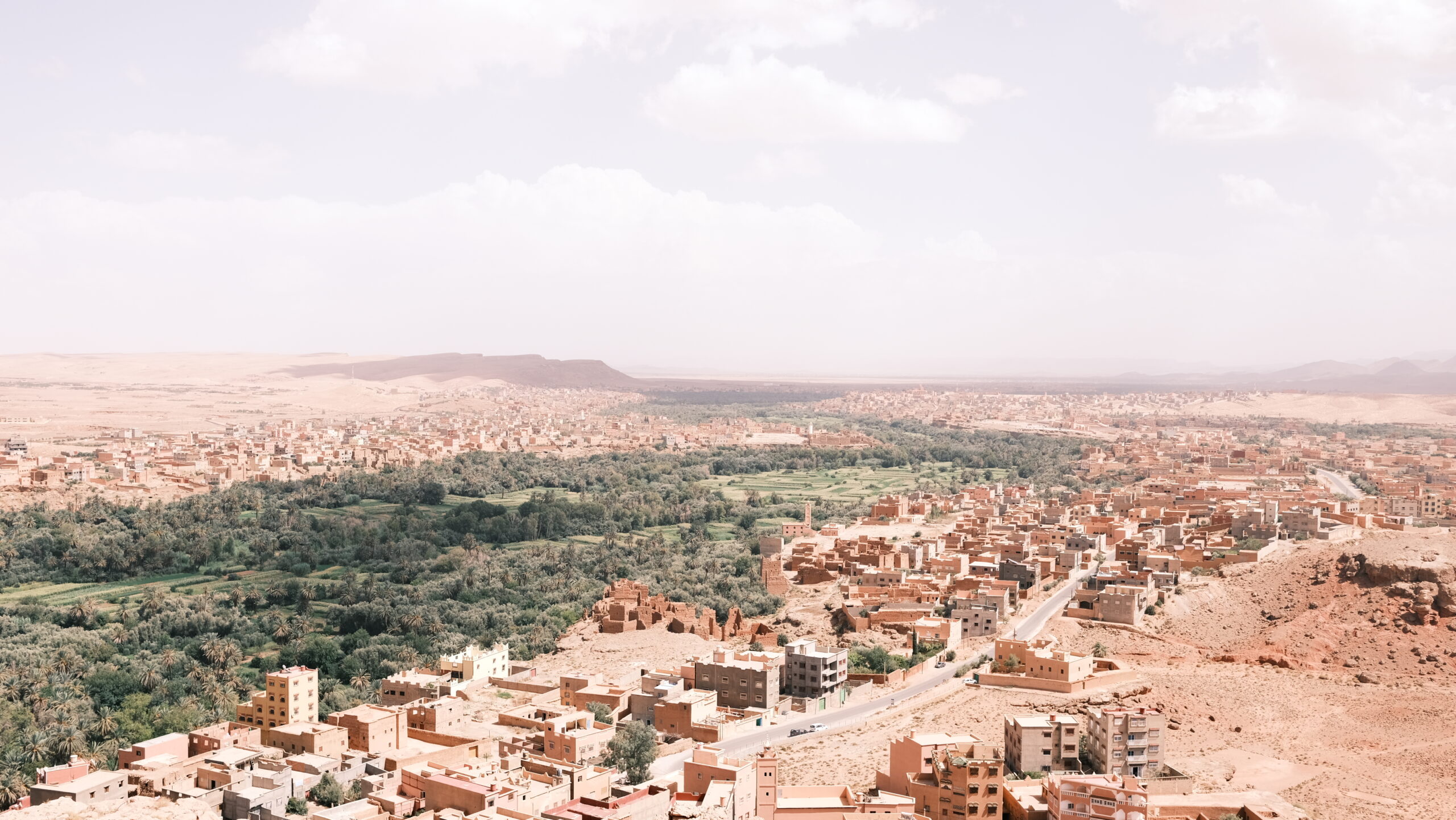 The UNESCO-listed Ait Ben Haddou Kasbah in the Ounila Valley