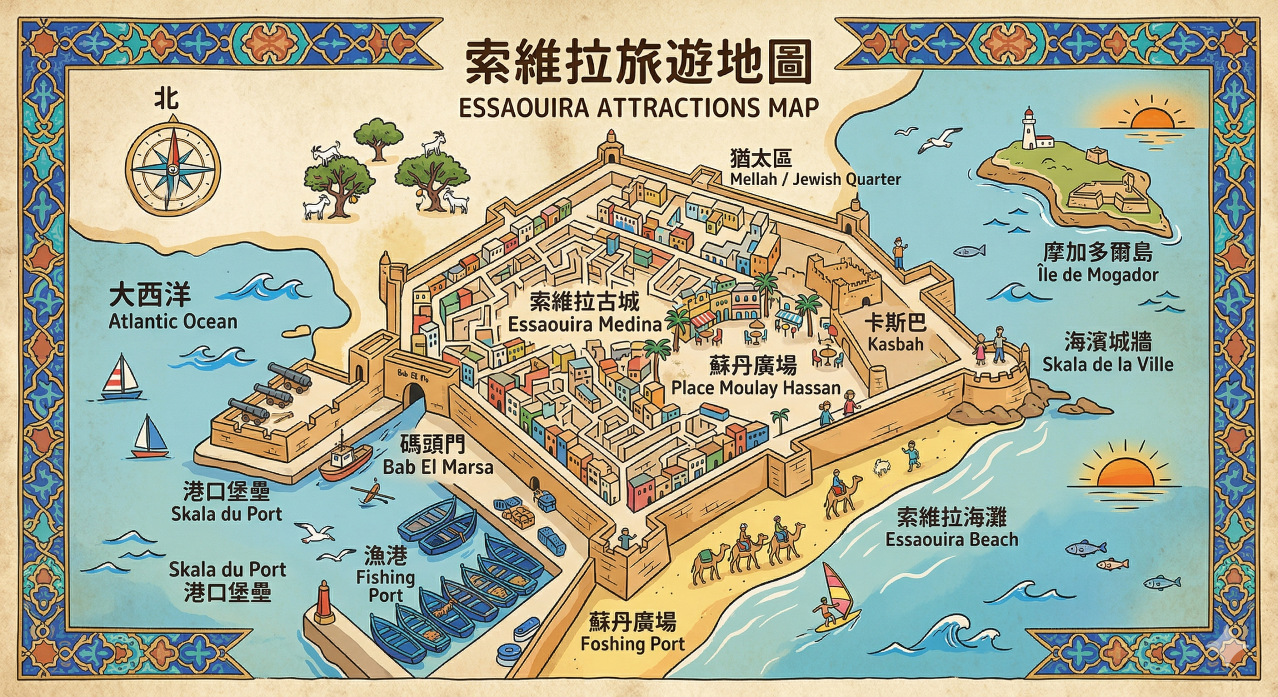 Map of Essaouira Morocco